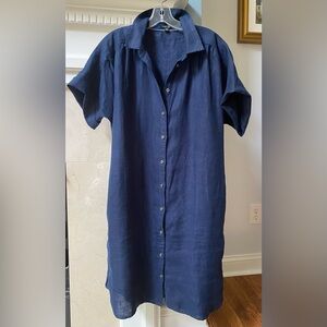 Baird McNutt Irish Linen for J. Crew Shirt Dress Button Front Size: M. $55